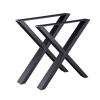 Bc-elec - HMLT-4 Sada 2 oceľových stolových nôh, formát X, čierna, nábytkové nohy, kovové stolové nohy 60x72cm