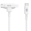 Hyper kábel HyperJuice USB-C/Lightning Hybrid Silicone Cable 1.5m - White HJ4010WHGL