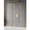 New Trendy Avexa Gold Shine sprchovací kút 120x100 cm štvorcová zlatá lesklé/priehľadné sklo EXK-2141