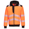 PORTWEST HI-VIS PW327 / Reflexná mikina s kapucňou na zips - HV oranžová L