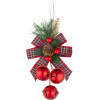 Dekorácia MagicHome Vianoce, závesná, červená, 15 cm