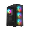 Počítačová skriňa Logic Dart Pro ARGB Midi, čierna, 4 ventilátory, USB-C