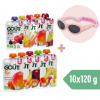 Good Gout BIO Kapsičkový 10pack + Dodie slnečné okuliare (0 – 18 mes.), ružové
