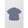 Detská ľanová košeľa United Colors of Benetton 52VMCQ03W.G.Seasonal modrá 160