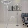 Podlahová lampa VidaXL s integrovaným zdrojom LED 23 W, šedá