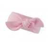 Bavlnená čelenka pre bábätko - uzol ružová sv. 1ks