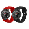 Sada 2 řemínků pro Huami Amazfit T-Rex / T-Rex Pro kwmobile - černá a červená (Dva náhradní řemínky kwmobile pro Huami Amazfit T-Rex / T-Rex Pro - černá a červená provedení z materiálu silikon)