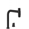 HansGrohe M71 - Drezová batéria M7120-H200 v vyťahovacou spŕškou, 2-otvorová inštalácia, sBOX, matná čierna 73818670