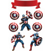 CUKROVÁ TLAČ jedlý obrázok na tortu Cukrová hmota KAPITÁN AMERIKA AVENGERS MARVEL
