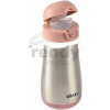 Fľaša Bidon s dvojitými stenami Stainless Steel Bottle Beaba Old Pink 350ml ružová z nehrdzavejúcej ocele od 18 mes