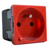 Mosaic zásuvka 1-násobná s PO červená