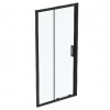 Ideal Standard Connect 2 - Posuvné sprchové dvere, dvojdielne, 140 cm, čierna/číre sklo K9278V3