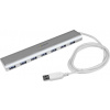 StarTech.com 7portový kompaktný rozbočovač USB3.0 so zabudovaným káblom - hliníkový rozbočovač USB