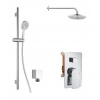 kielle Vega - Sprchový set s batériou pod omietku, na 2 spotrebiče, s príslušenstvom EcoSpare a telesom, chróm 20618SP80