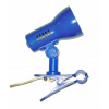 Lampa TS08 E14 pripnutá na modrej sponke (Lampa TS08 E14 pripnutá na modrej sponke)