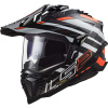 LS2 Helmets LS2 MX701 EXPLORER C EDGE BLACK FLUO ORANGE-06 - M
