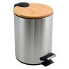 Nášľapný oceľový odpadkový kôš v matne striebornej farbe 5 l Adonis – Spirella