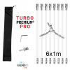 Rotačná kefa na čistenie komína s reťazovou hlavou TURBO Premium PRO - 6m