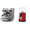 Rocket Espresso Mozzafiato FAST V + Eureka Mignon Perfetto, CR ferrari red