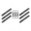 SADA Konfety 40cm STRIEBORNÉ METALICKÉ - Silvester - 6 ks