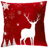 Obliečka na vankúš - Ozdobná obliečka na vankúš Tutumi 45 x 45 cm (Vianočný obliečka na vankúš 45x45 červený sob)