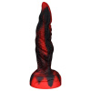 OgazR Hell Dong - dildo s drážkami - 20 cm (červený)