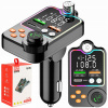 BLUETOOTH FM TRANSMITER DO AUTA BT 5.0 NABÍJANIE QC 3x USB RGB AUDIO