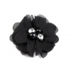 Kvet Ø5 cm s kamienkami čierna 10ks