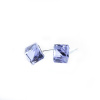 Náušnice Swarovski elements kocky 6 mm fialové VIOLET – napichovačky