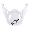 Šilt pre prilby SUPERTECH S-M10 a S-M8 SOLID, ALPINESTARS (biely lesklý)