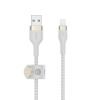 Belkin kabel USB-A s konektorem LTG,3M bilý pletený CAA010bt3MWH