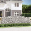 vidaXL Oblúkové gabionové koše 8 ks 400x50x120/140 cm pozink. železo