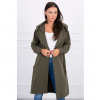 Dámsky kardigán s kapucňou oversize MI0044 khaki Univerzálna Zelená