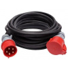 Predlžovací prívod 1z - spojka, 15m, 400V/16A, čierna, kábel gumový H05RR-F 5G 2.5mm2 - SH-PS62-16A