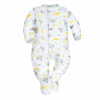 Dojčensky overal - PAJACKEK DOLCE SONNO 68 biela, šedá, žltá (Pavúky Clown Cotton Rompers 68)
