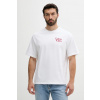 Bavlnené tričko Calvin Klein Jeans pánske, biela farba, s nášivkou, LV04RC808G S