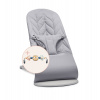 Lehátko Babybjorn Bouncer Bliss Light Grey Woven Petal s hračkou Googly Eyes Pastel
