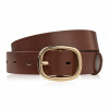 Paolo Peruzzi Dámsky kožený opasok so zlatou prackou, 110 cm | hnedá PG-15-TBZ-110