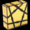 Rubikova kocka - Zrkadlová - 1x4x4 - Plochá - Zlatá - Ghost Cube