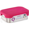 Affenzahn Stainless Steel Lunchbox Set Owl silver pink