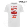Pánske tričko RANGER® - motív Rybárčenie 04 L Červená