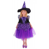 Rappa Detský kostým čarodejnice fialová čarodejnica/Halloween (M)