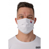Rúško antibakteriálne na tvár-BORT,dvojvrstvové-1vrstva(100%bavlna), 1vrstva (100%polyester s iónmi striebra) so slovenským znakom - výšivka 009 - VYROBENÉ NA SLOVENSKU
