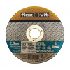 TOPTRADE Kotúč rezný Flexovit na kov a nerez, 150 x 22,23 x 1 mm, 501342