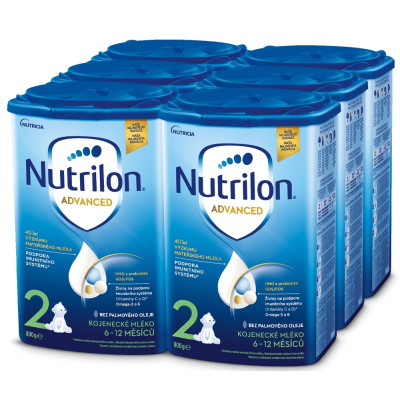 Nutrilon 2 Advanced kontinuálne dojčenské mlieko 6x 800g, 6+