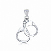 MOISS Nadčasový strieborný prívesok so zirkónmi Putá P0001299