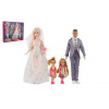 Teddies nevesta a ženích Anlily plast 28 cm s rodinou