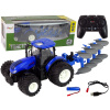 LEAN TOYS RC Kovový traktor s pluhom 1:24, diaľkové ovládanie