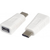 Adaptér PremiumCord USB-C konektor samec - micro USB 2.0/samec, biely kur31-15