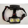 TMN Nabíjateľná čelová baterka s 3 čipmi 1x XML T6 + 2x COB LED